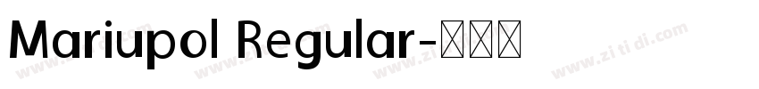 Mariupol Regular字体转换